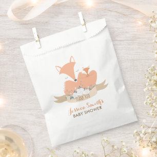 Mama und Baby Fox Babydusche Geschenktütchen
