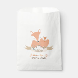 Mama und Baby Fox Babydusche Geschenktütchen