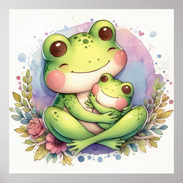 Mama und Baby Frog Poster (Vorne)
