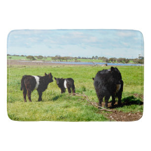 Mama- und Baby-Galloway-Kühe, Bathmat Badematte