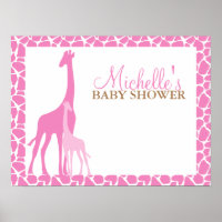 Mama und Baby Giraffe Kinderdusche Begrüßungszeich