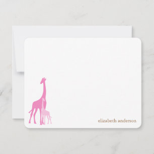 Mama und Baby Giraffe Wohnung Vielen Dank Karten
