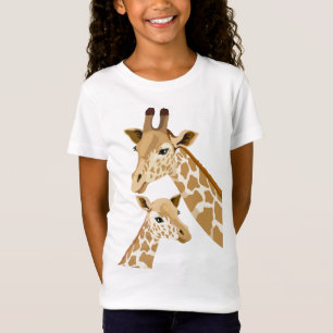 Mama und Baby Giraffen Kinder T Shirts
