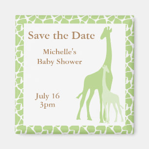 Mama-und Baby-Giraffen-Save the Date Magneten Magnet