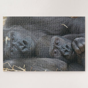 Mama und Baby Gorilla Puzzle
