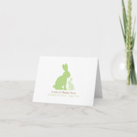 Mama-und Baby-Kaninchen-danken grüne Baby-Dusche