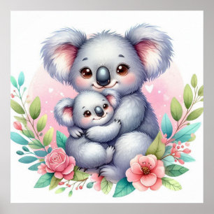 Mama und Baby Koala Bear Poster