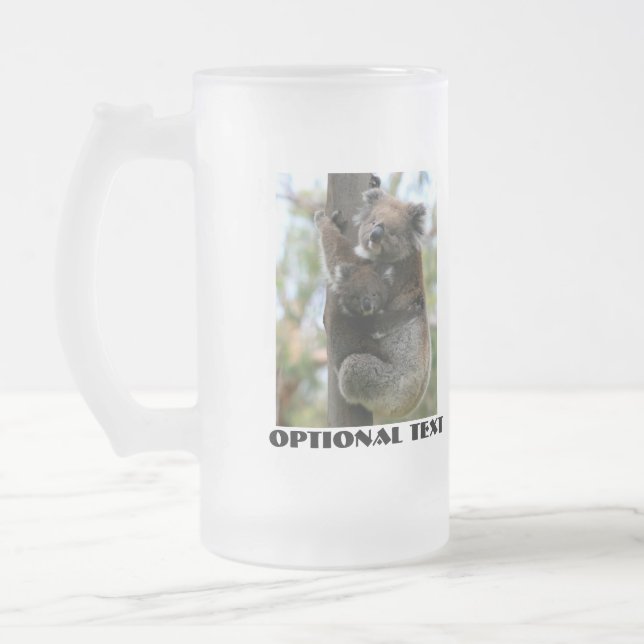 Mama und Baby Koala Mattglas Bierglas (Links)