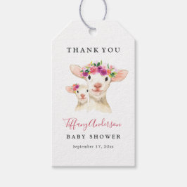 Mama und Baby Lamb Blumenspülung Tags Geschenkanhänger
