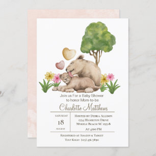Mama und Baby Lion Jungle Sarfari Baby Shower Inv Einladung