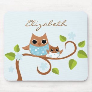 Mama und Baby Owls Mousepad