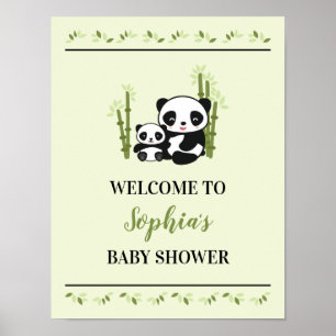 Mama und Baby Panda Bear Babyduschplatte Poster