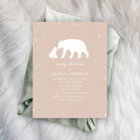 Mama und Baby Polar Bear Pink Babydusche