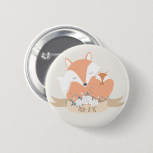Mama und Baby Red Fox Babydusche Button
