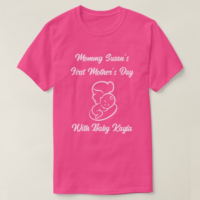 MAMA UND BABY SILHOUETTE T - Shirt DER ERSTEN MUTT (Design vorne)