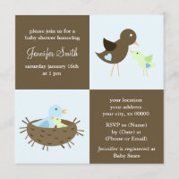 Mama-und Baby-Vogel-Baby-Dusche