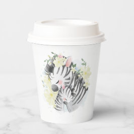 Mama und Baby Zebra Paper Cups Pappbecher