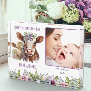 Mama und Babykuh Ich und Moo Muttertag Fotoblock