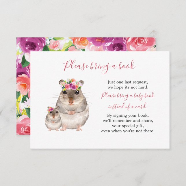 Mama und Babymäuse Babydusche Kinderkarte Einladung (Vorne/Hinten)