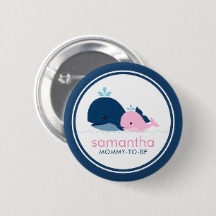 Mama und Babywale "Mama to be" Kinderdusche Button