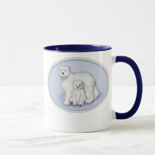 Mama und Cube des Polarbären Tasse