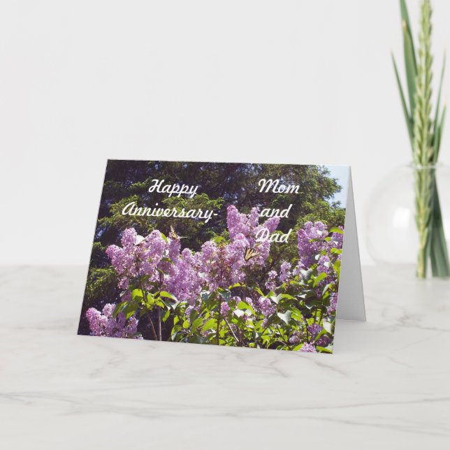 Mama-und des Vaters Jahrestag Karte (Vorderseite)