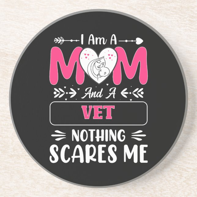 Mama und ein Tierarzt nichts macht mir Sorgen, lus Getränkeuntersetzer (Vorne)