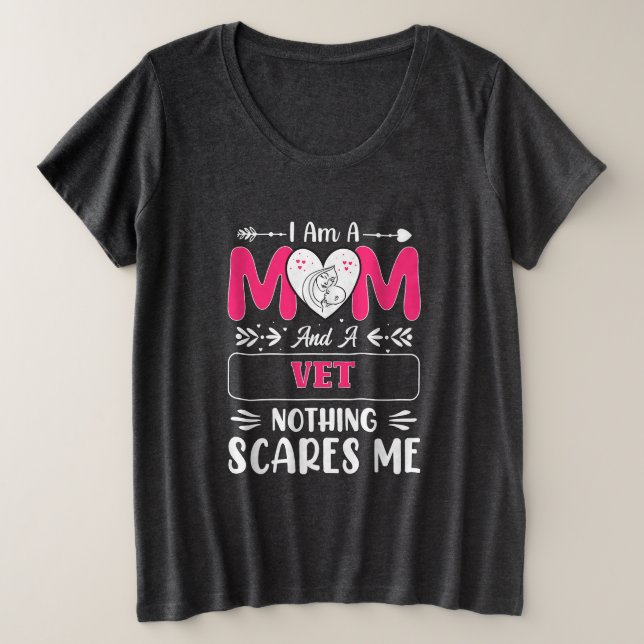 Mama und ein Tierarzt nichts macht mir Sorgen, lus Große Größe T-Shirt (Design vorne)
