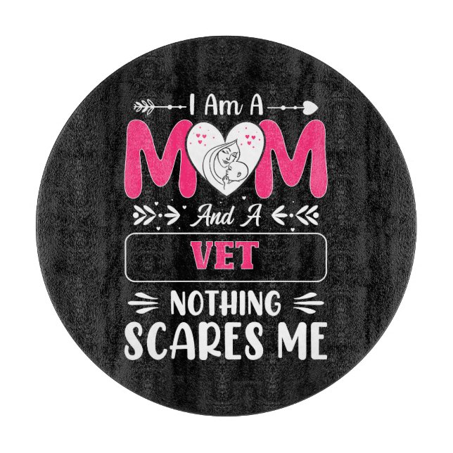 Mama und ein Tierarzt nichts macht mir Sorgen, lus Schneidebrett (Vorderseite)