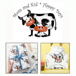 Mama und glückliche Tage für Kinder Geschenkpapier