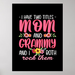 Mama und Grammy Geburtstag Poster