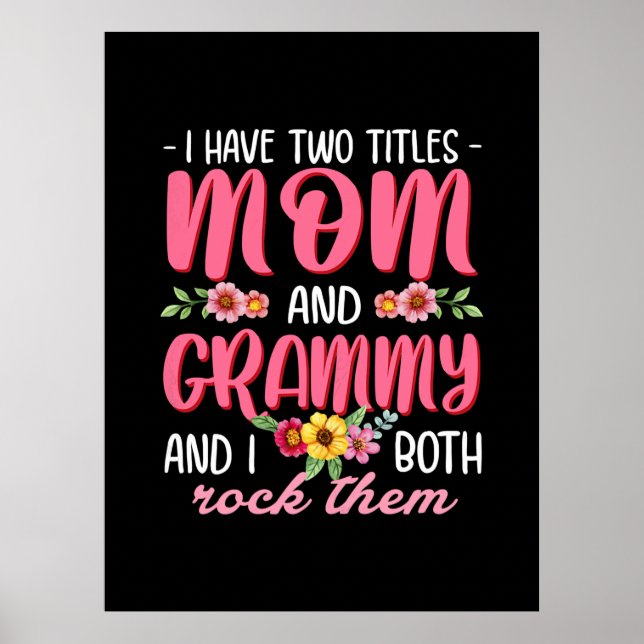 Mama und Grammy Geburtstag Poster (Vorne)