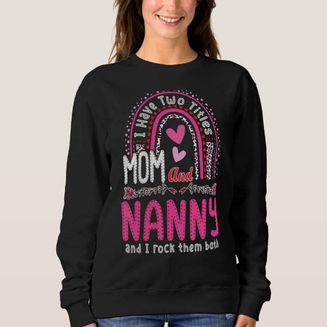 Mama und Gruscha ich rocken sie beide Leopard Rege Sweatshirt (Vorderseite)