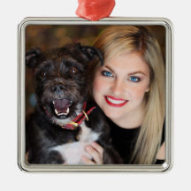 Mama und Hund Weihnachtsbaum
