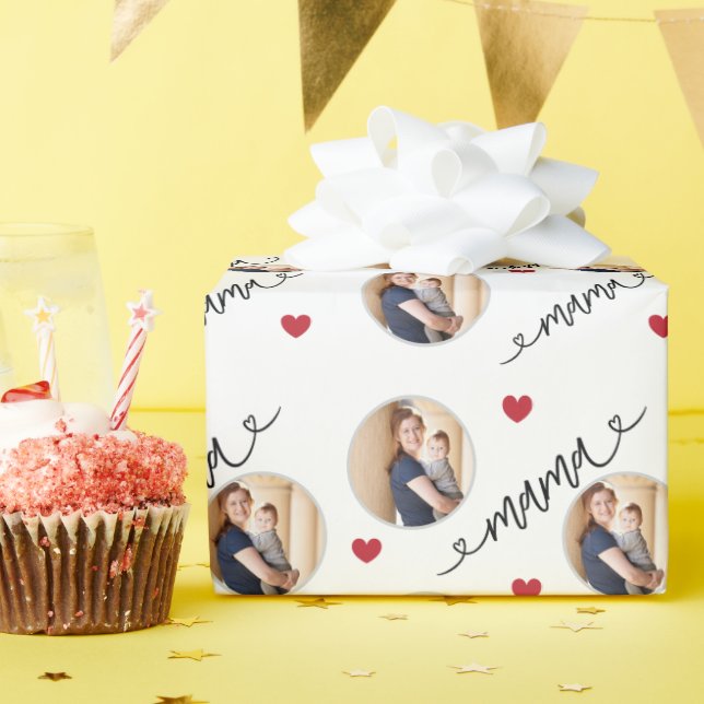 Mama und ich Foto für Muttertag Geschenkpapier (Geburtstagsparty)