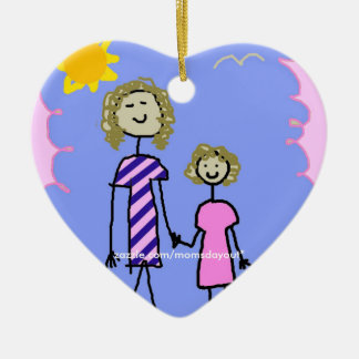 Mama und ich, Mutter-Tochter-Weg Keramik Ornament