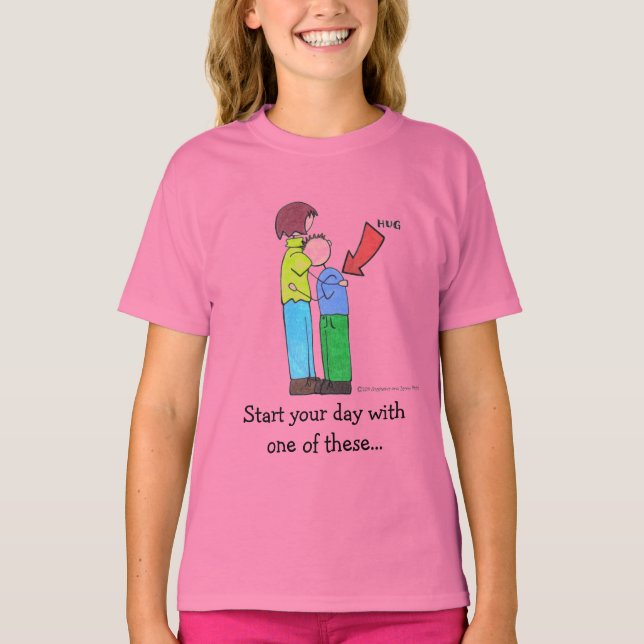 Mama und Joey Hugging T-Shirt (Vorderseite)