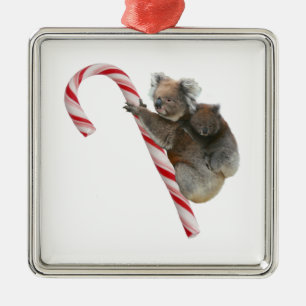 Mama und Joey Koala Weihnachts-Lutscher-Weihnachte Ornament Aus Metall