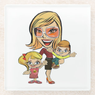 MAMA UND KINDER GLASUNTERSETZER