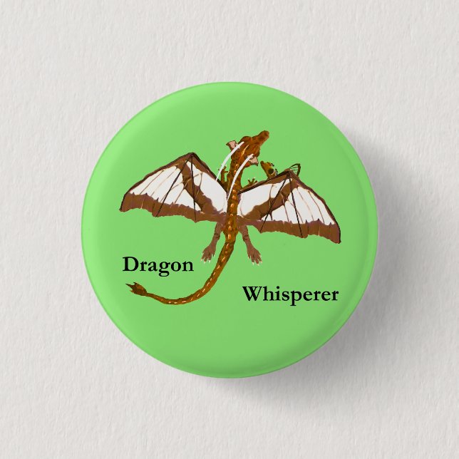 Mama-und Kinderdrachen Button (Vorderseite)