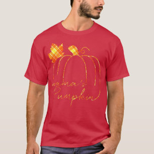 Mama und Mamas Pumpkin Buffalo karierter Fall Than T-Shirt