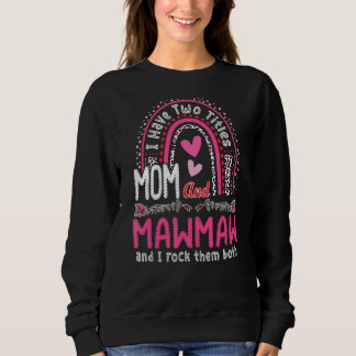 Mama und Mawmaw ich Rock sie beide Leopard Regenbo Sweatshirt