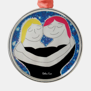 Mama und Me-Premium-Rundschmuck Ornament Aus Metall