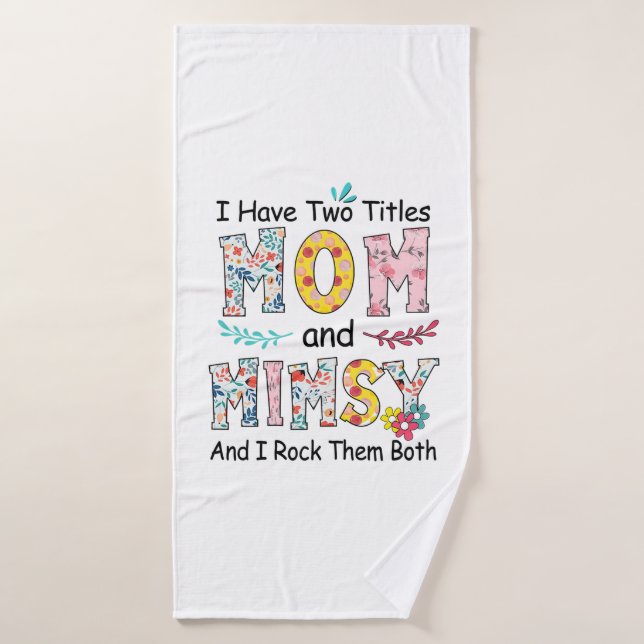 Mama und Mimsy Floral Geburtstag Badehandtuch (Badehandtuch)