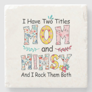Mama und Mimsy Floral Geburtstag Steinuntersetzer