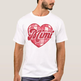 Mama und Mini Retro Valentines Herz T-Shirt