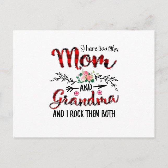 Mama und Oma zum Geburtstag Postkarte (Vorderseite)