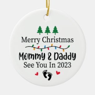 Mama und Papa Weihnachtsschmuck Baby 2023