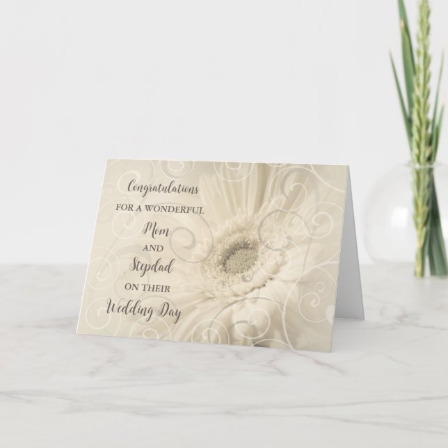 Mama und Stepdad Hochzeitstag Glückwunsch Karte (Vorderseite)