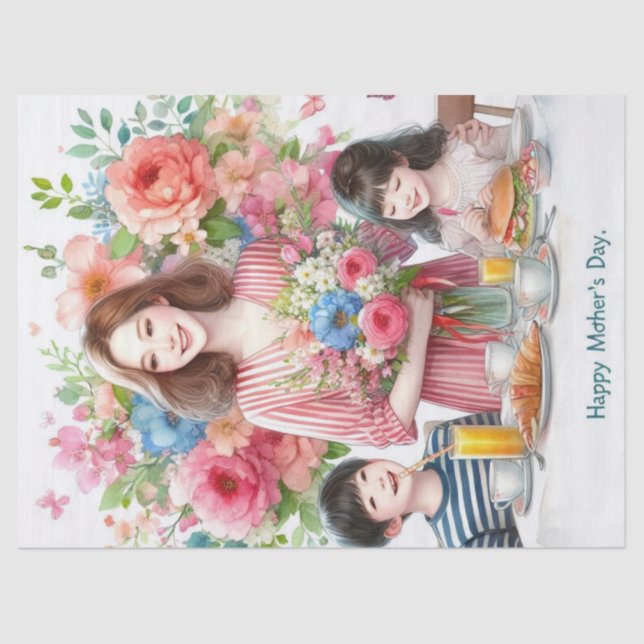 Mama und Tissue of Kid Mother Day Seidenpapier (Vorderseite)